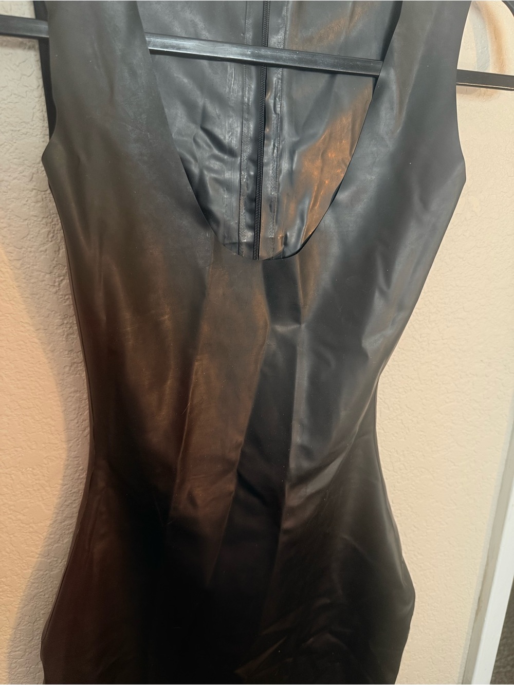 100% LATEX Dress- Size Small- comes with shine spray bottle & cleaner